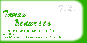 tamas medurits business card